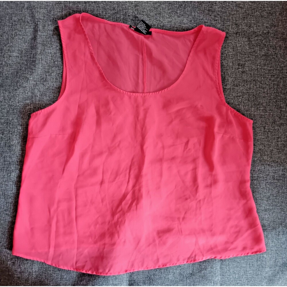 Shirt size 18W Oxygen Sleeveless Coral Red Tank Blouse woman